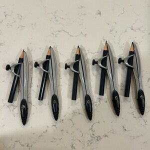 😀😀😃Set of 5 Maped Student Geometry Compasses – New Metal Precision Tools
